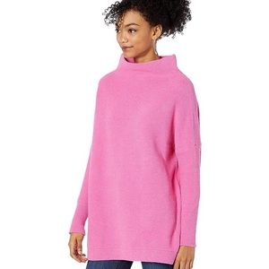 EUC Free People Ottoman Slouchy Tunic Sweater Hot Pink Small